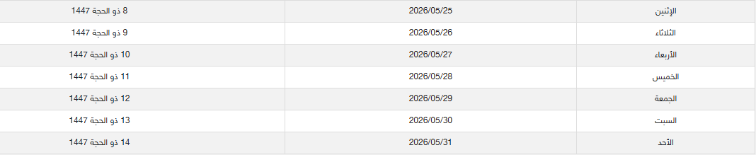 تقويم شهر مايو 2026 1